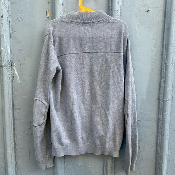 Okaidi Grey Cotton Elbow Patch Cardigan Sweater, size 14 - Picture 11 of 12